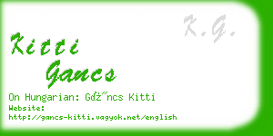 kitti gancs business card